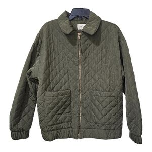 Anthropologie “If By Sea” Quilted Jacket – Women’s Medium – Moss Green – New
